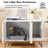 32'' White Modern Cat Litter Box Enclosure-1515224061