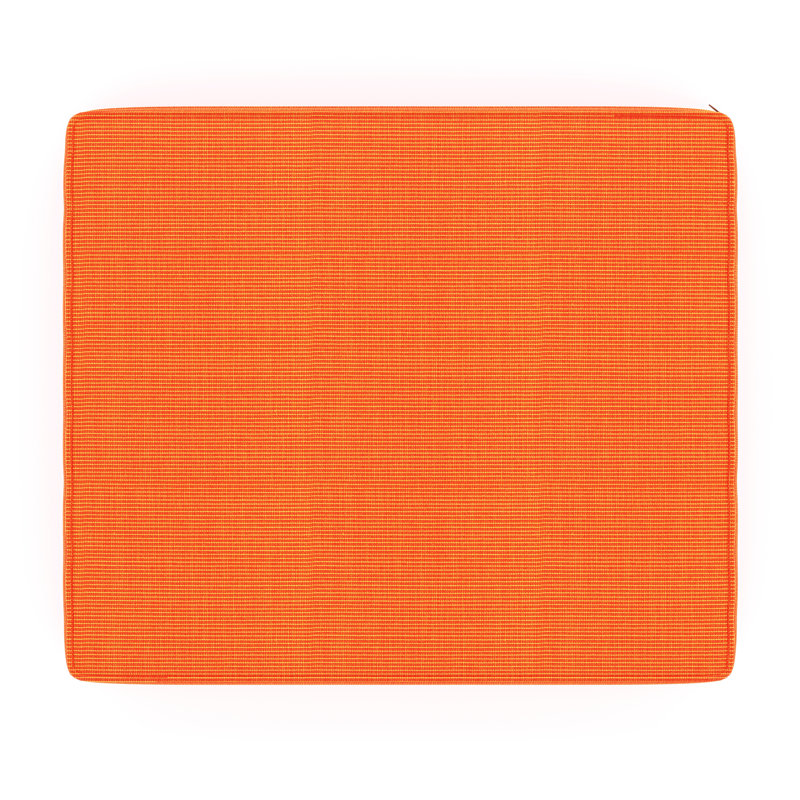 Sunbrella® Outdoor Ottoman Cushion, 3.5" H x 23.5" W x 20.5" D, Sunbrella® Canvas Tangerine
