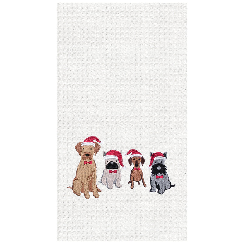 Serviette pour chien père noël
