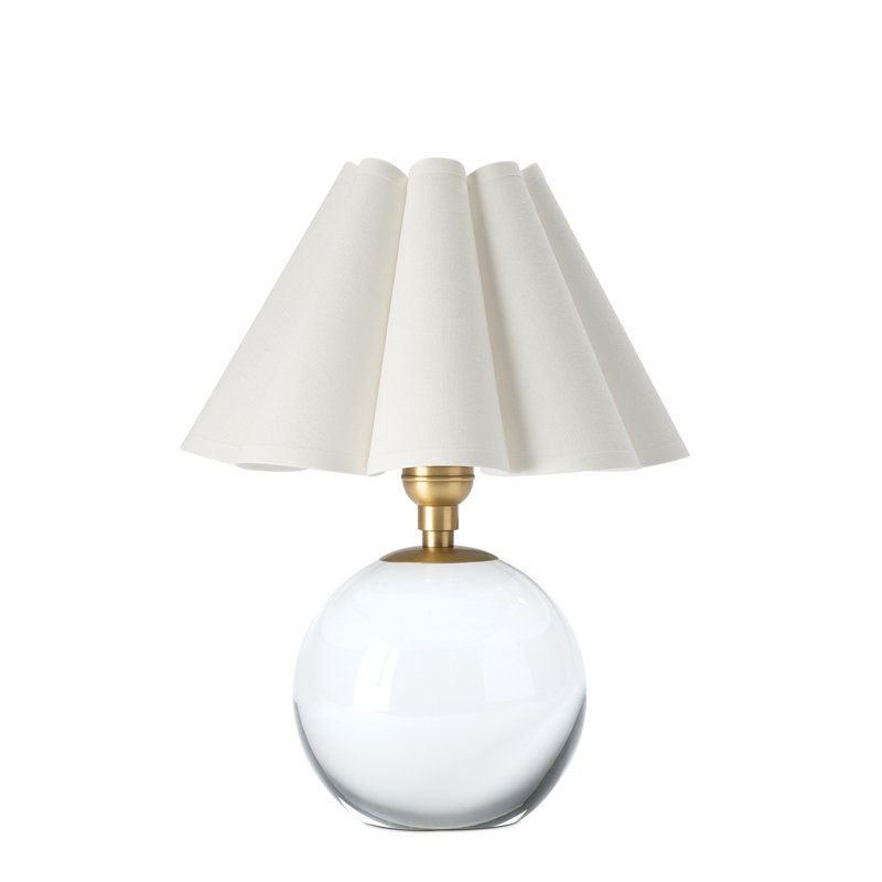 Mini lampe en cristal Girogio, Doré, Blanc