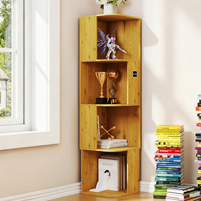 50.8"H-4-Shelf Arched Storage Cabinet With Tri-Color Sensor Light
