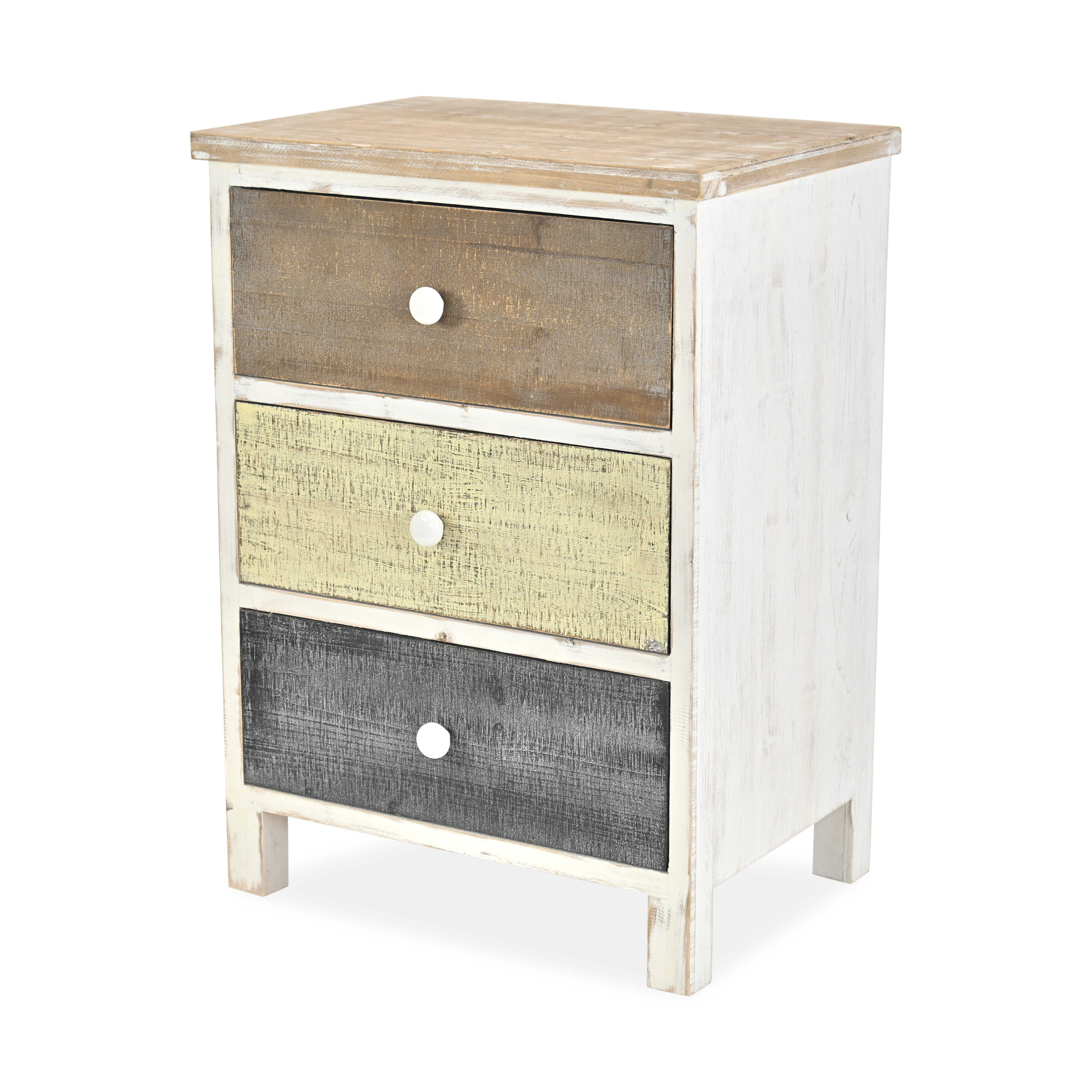Wrought Studio™ Solano 3 Drawer Nightstand & Reviews | Wayfair