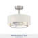 20'' Raia - Drum Shade Ceiling Fan with Remote Control and Light Kit Included