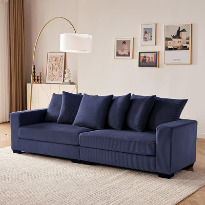 Corduroy Modular Sofa 2 Seats Loveseat