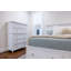 Commode 7 tiroirs Point Breeze - blanc frais avec finition glacis gris doux
