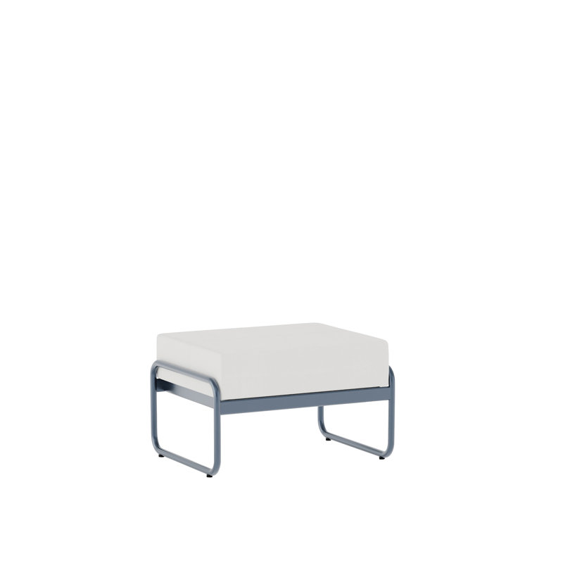 Repose-pieds d'extérieur en aluminium Oasis, Bleu, Blanc