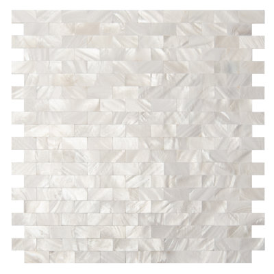 Carreau de mosaïque en nacre naturelle 11,8 po x 11,8 po (ensemble de 10)