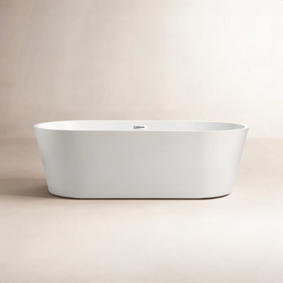 Iris 67" Freestanding Soaking Acrylic Bathtub