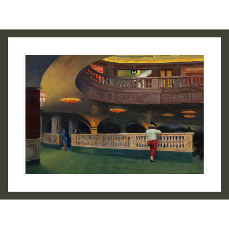 «The Sheridan Theatre» par Edward Hopper, impression giclée sur cadre, H 21,89 po x l 29,5 po