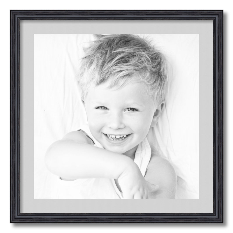 White Matte Picture Frame with Mat, Candlewick