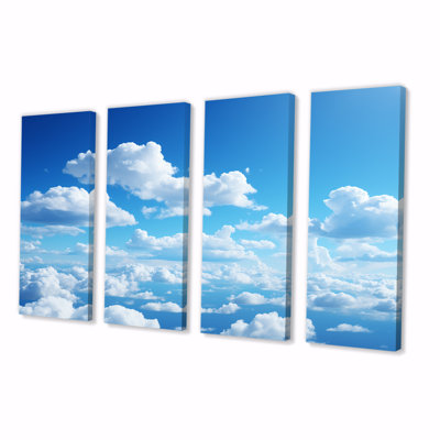 «Sky Paradise Horizon III», art mural sur toile 4 pièces Sky