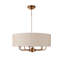 Azmoe 8-Light Chandelier finished in Vintage Brass and Natural