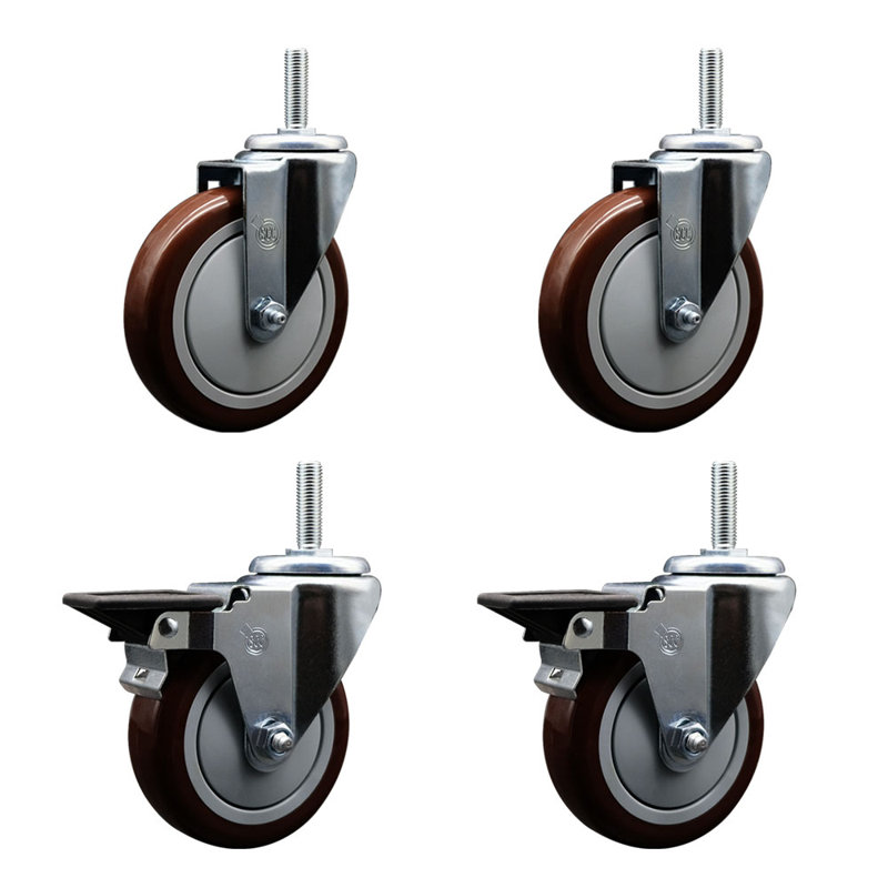 Roulettes de service pivotantes en poly