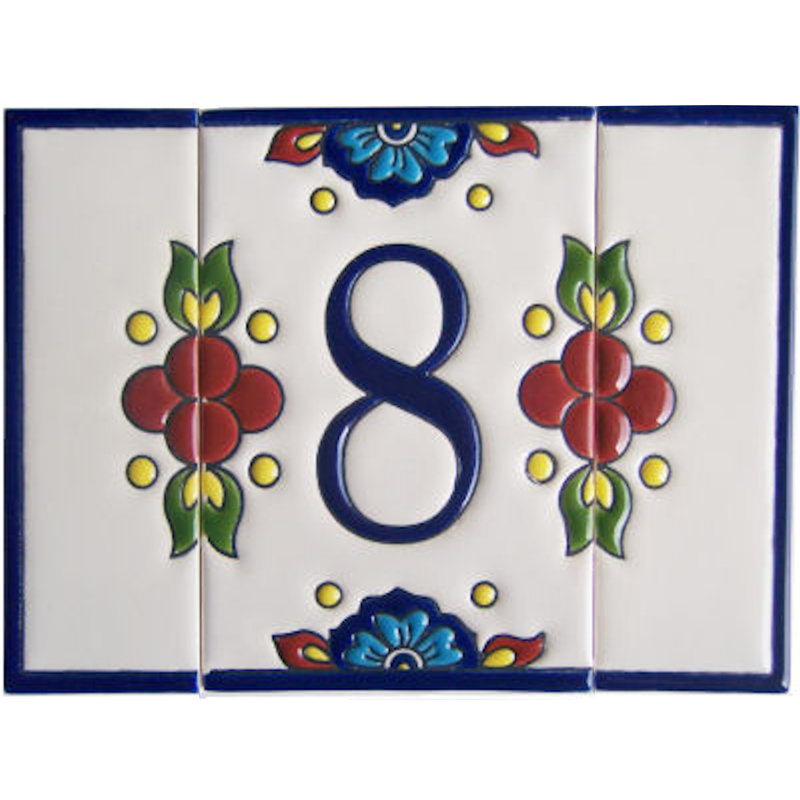 Carreau TalaMex mexicain Talavera Mission numéro huit