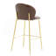 Tabouret de bar d'intérieur rembourré Kira, structure en métal, ensemble de 2