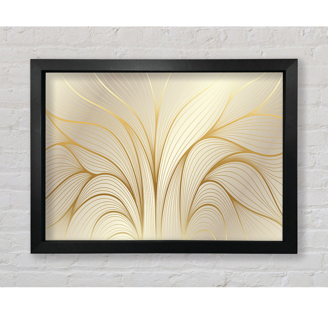 Gold Leaf Lines - Einzelner Bilderrahmen Kunstdrucke