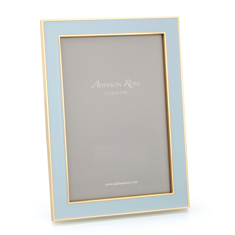 4x6 15mm Powder Blue & Gold