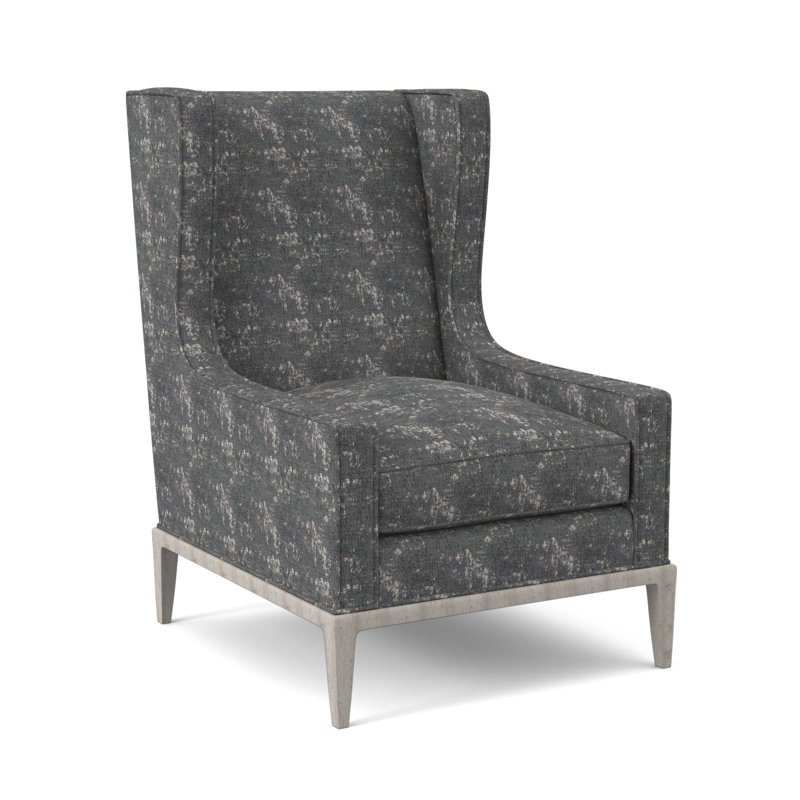 Claxton Wingback Chair, Filigree Ivory, Bisque