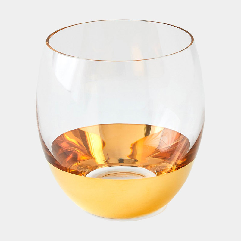 Metallic Orb Drinking Glass