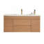 Meuble-lavabo mural simple 48 po avec lavabo en céramique