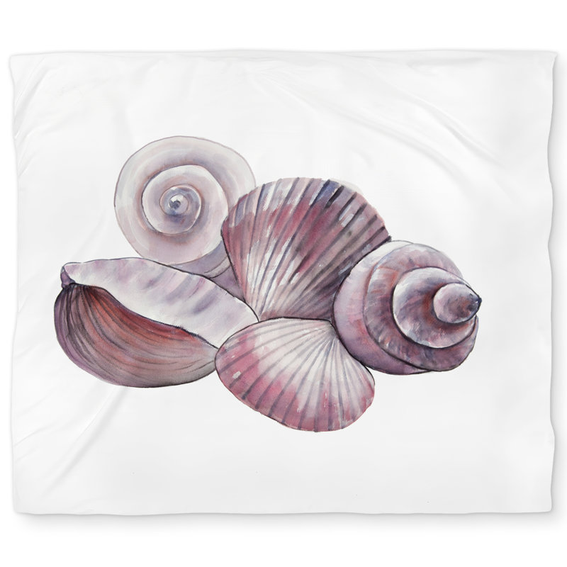 Seaside Shells Pink Coastal King Duvet Cover - Home Decor