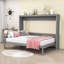 Lit escamotable de style campagne moderne avec panneau de fibres à densité moyenne durable et contreplaqué Luntex-116251352-116251353