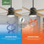 Ventilateur de plafond standard à DEL à 4 pales de 52 po avec chaînette et ensemble d'éclairage inclus Loki-37243782