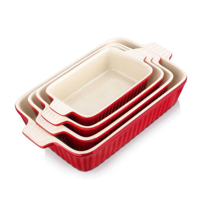KYEUIN 4 Piece Porcelain Bakeware Set