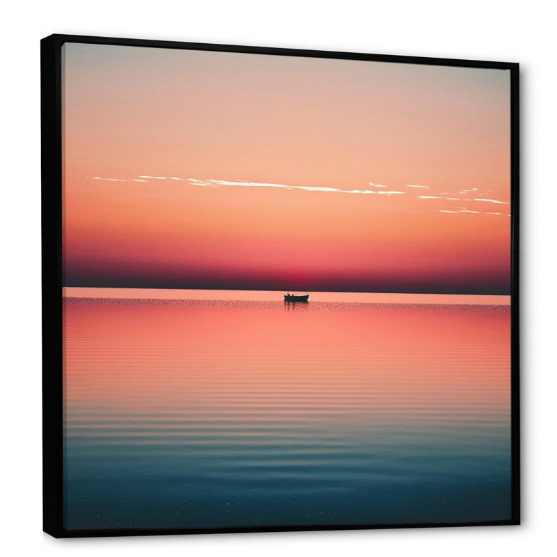 «Kittanning Minimalistic Sunset Pendant The Full Moon IV», reproduction sur toile, H 16 po x l 16 po x P 1 po