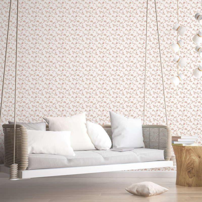 Bryantown 10m x 53cm Matte Wallpaper Roll, Pink