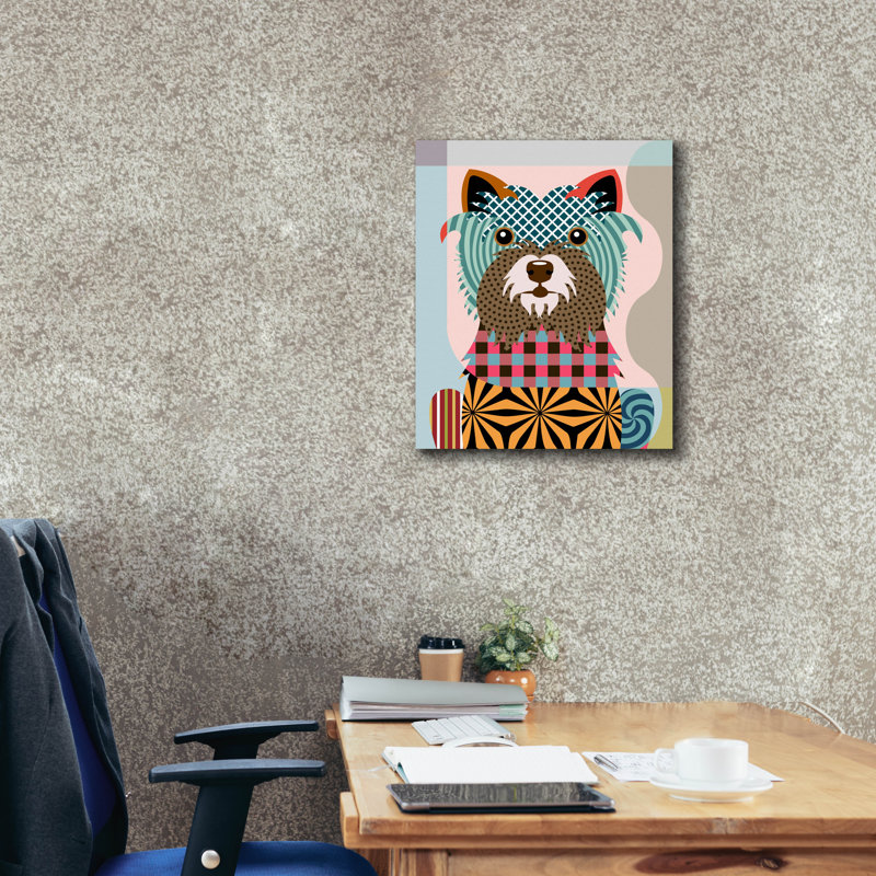«Cairn Terrier» par Lanre Adefioyue, H 24 po x l 20 po x P 0,75 po