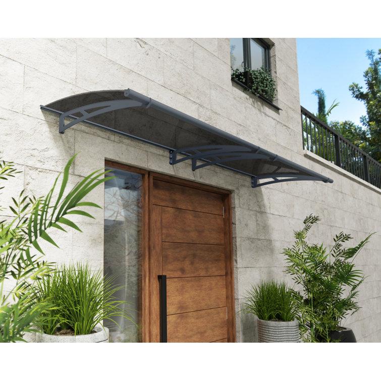 Palram - Canopia Aquila 10 ft. W x 3 ft. D Convex Door Awning