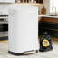 Poubelle de cuisine en acier inoxydable de 13 gallons avec couvercle, poubelle de cuisine à l'épreuve des empreintes digitales avec pédale à fermeture douce, seau intérieur amovible pour la maison et le bureau-123441094