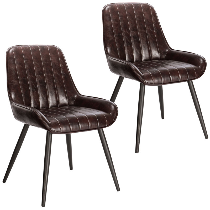 Knighton Upholstered Dining Chair, Dark Brown