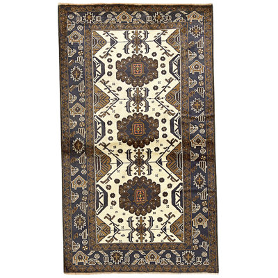 High-Quality Hand-Knotted Ivory Area Rug