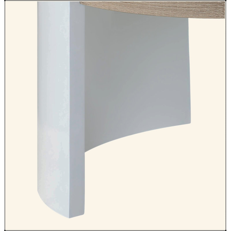 Table basse en chêne et blanc Zoma