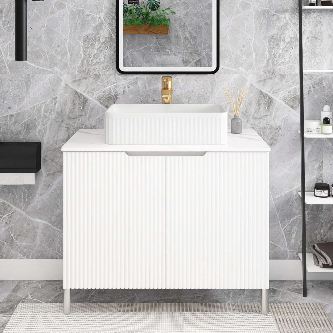 Boika 30'' Single Bathroom Vanity with Ceramic Top Ebern Designs Base 