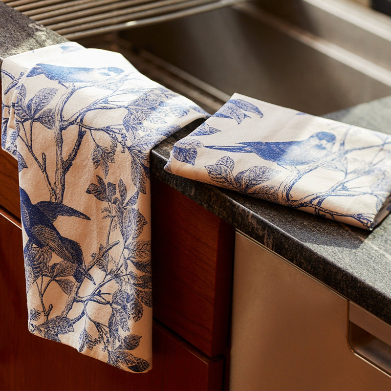 Arbor Dish Cloth Kitchen Towel, Blue/White