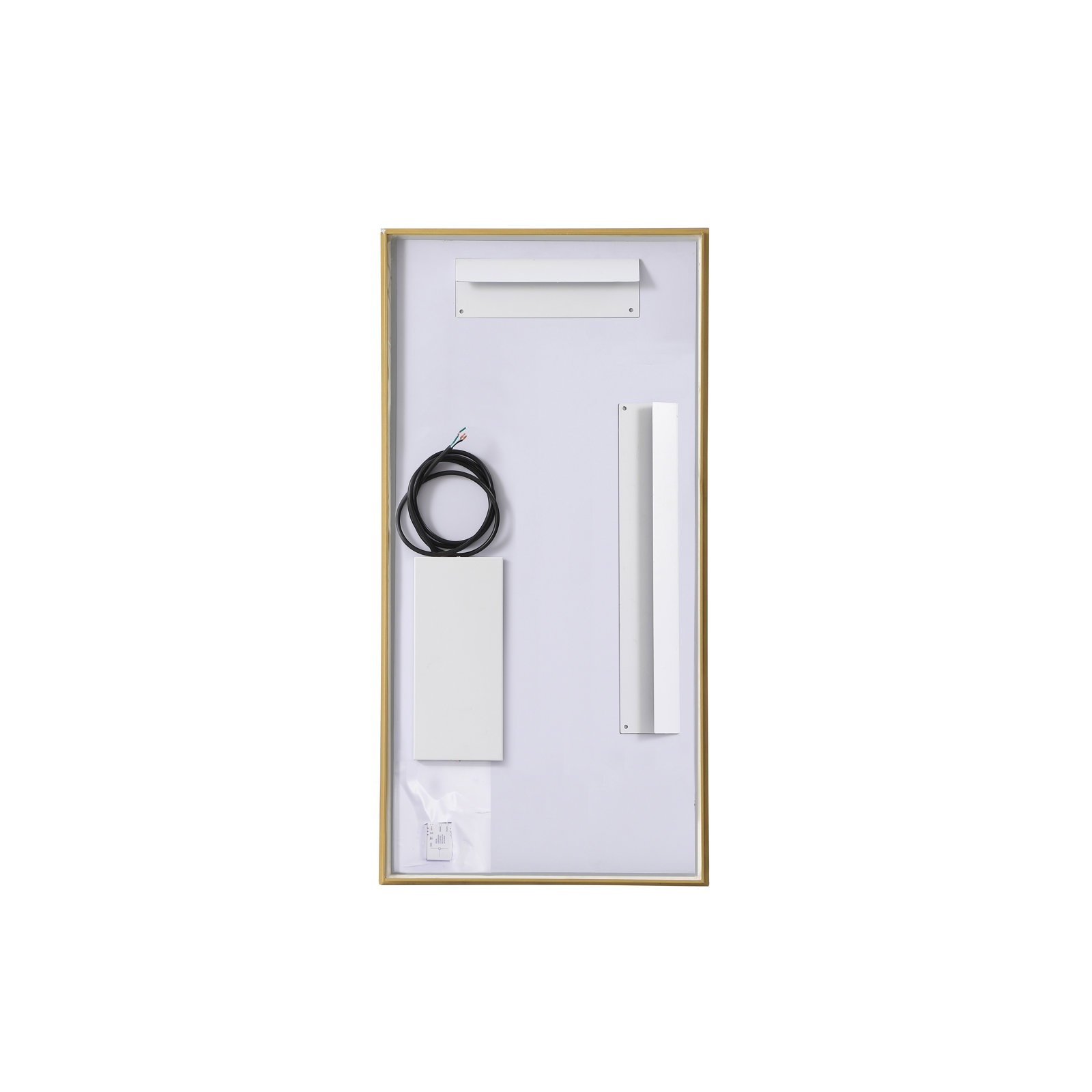 Piche Aluminium Mirror, 18" x 36", Brass