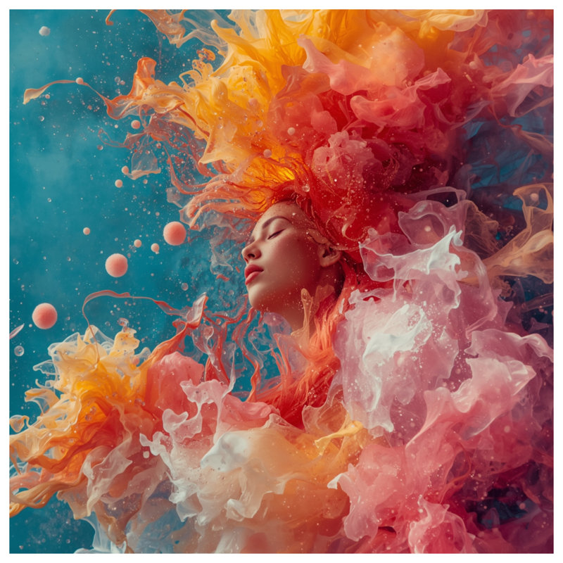 Édredon vibrant femme sous l'eau, Très grand lit