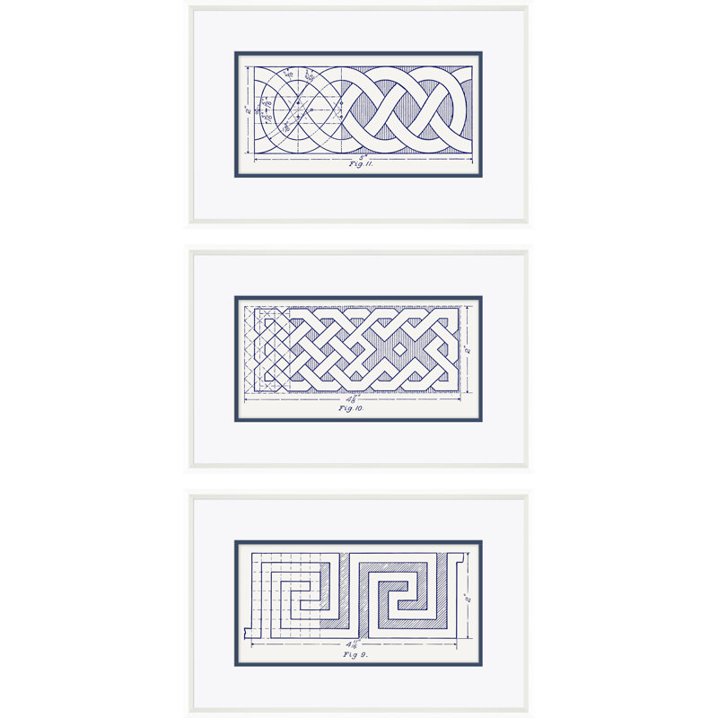 White Figure 11, 10 & 9 Framed
