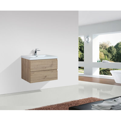 Latoina 29.5" Wall-Mounted Single Bathroom Vanity Set