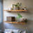 Pieced acacia wood shelf with live edge-1778507561