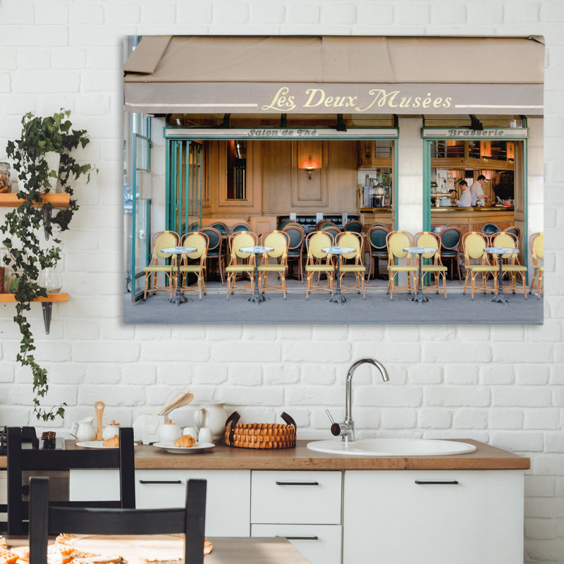 Toile de café parisienne pour l'extérieur, design par Alan Blaustein, H 30 po x l 45 po