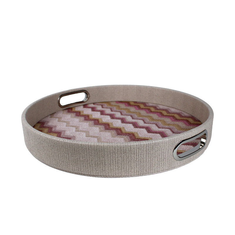 Bellamae Tray, Brown and pink