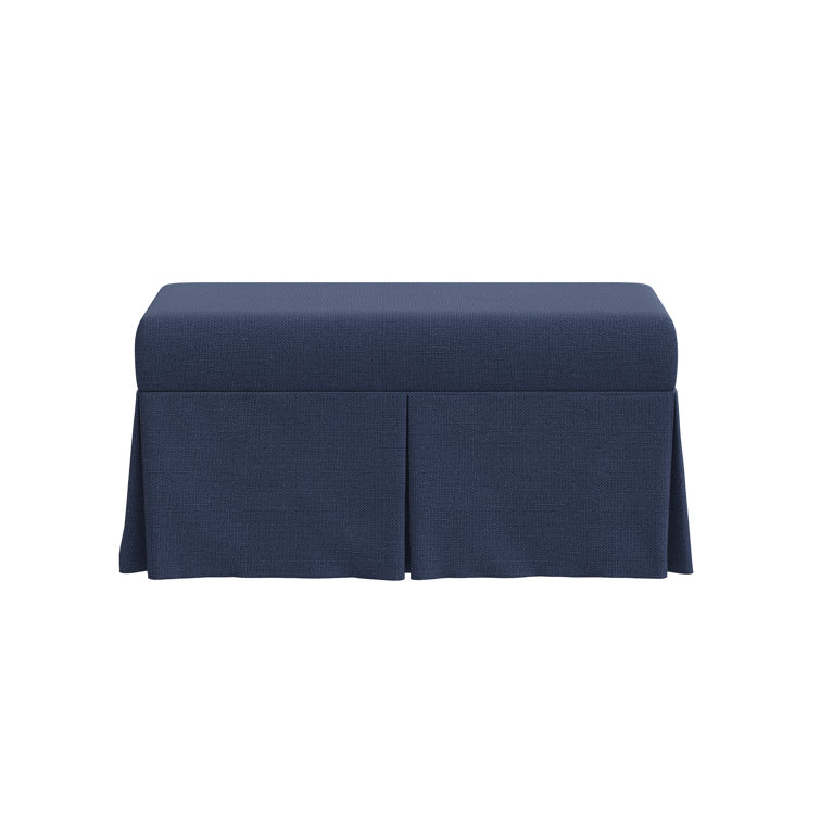 Red from Scalamandre Crafted by Cloth & Company Norwalk Upholstered Storage Bench in Solids
