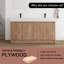 Meuble-lavabo double 59,44 po avec plateau en résine Laigha
