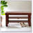 Pina Quality Solid Wood Shoe Bench, Cherry Finish, Sturdy and Elegant Entryway Storage Solution-1390469730