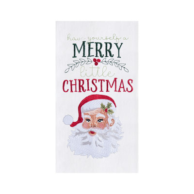 Ensemble de serviettes de cuisine «Have Yourself a Merry Little Christmas» avec père Noël