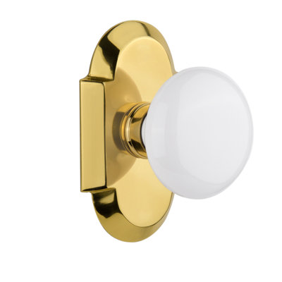 Cottage Plate with White Porcelain Door Knob